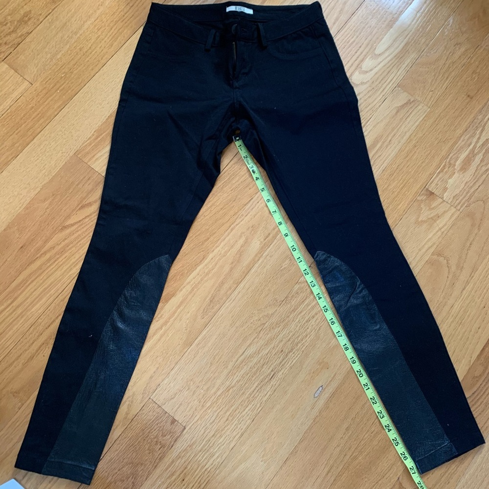 BB Dakota Black Pants with Leather Accents